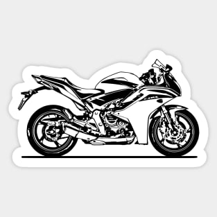 CBR600F 2011 Motorcycle Sketch Art Sticker